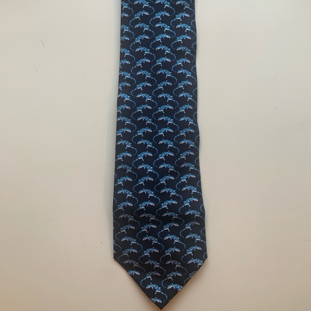 Tiffany & Co Authentic Blue Lizard Tie